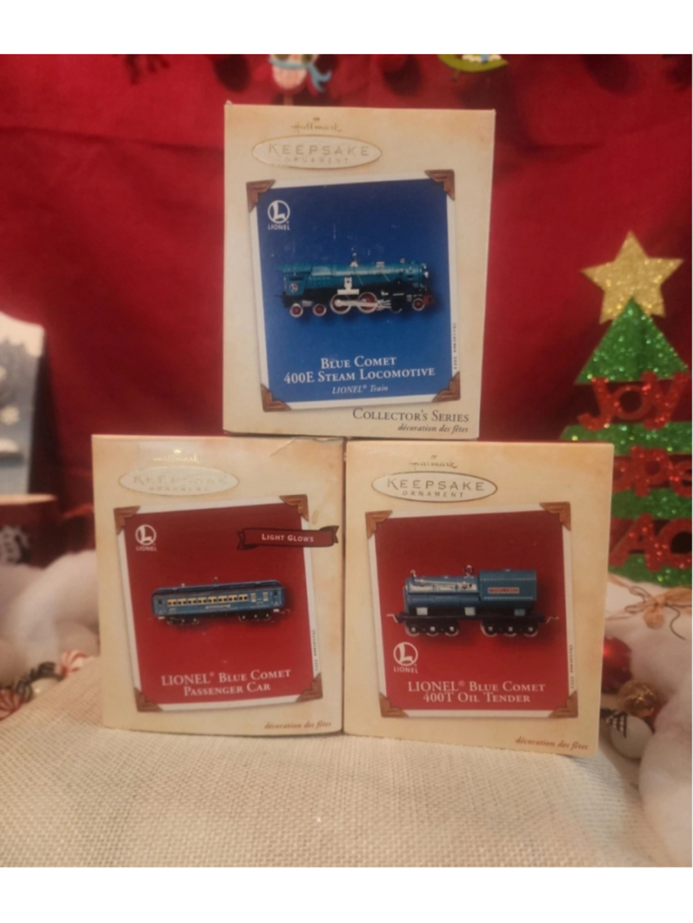 Hallmark Lionel Train Series Blue Comet Series, Locomotive and 2 Cars